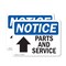 Signmission Parts And Service (Up Arrow), 14 in W x Rectangle, Plastic OS-2PACK-NS-P-1014-L-17137 - alternate 1